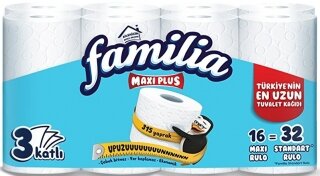 Familia Maxi Plus Tuvalet Kağıdı 16 Rulo Tuvalet Kağıdı kullananlar yorumlar